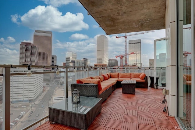 balcony with outdoor lounge area