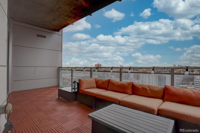 balcony with an outdoor living space