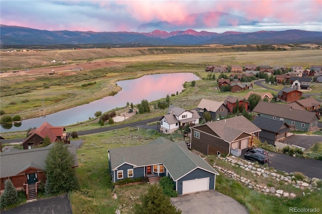 1624 Gcr 5221, Tabernash, CO 80478 - aerial view at dusk of a water and mountain view and a residential view