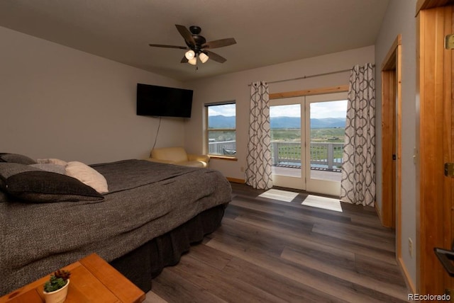 1624 Gcr 5221, Tabernash, CO 80478 - bedroom featuring dark wood-style floors and access to exterior