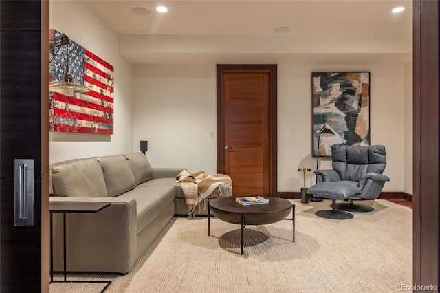 1133 14th St Unit 2000, Denver, CO 80202 - living room with recessed lighting and baseboards