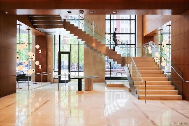 1133 14th St Unit 2000, Denver, CO 80202 - building lobby featuring stairs and a security system