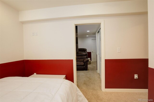 view of carpeted bedroom