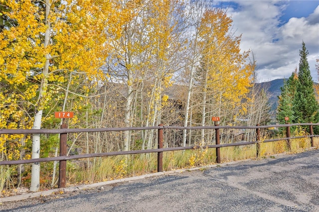 view of road with a mountain view