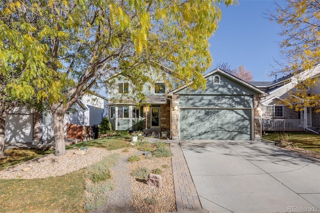 view of front of home featuring a garage