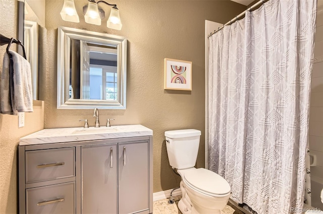 7866 Witney Pl, Lone Tree, CO 80124 - full bath featuring vanity, a textured wall, and curtained shower