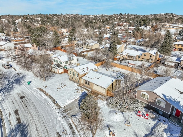 view of snowy aerial view