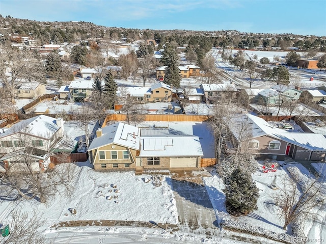 view of snowy aerial view