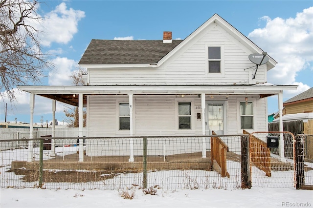 farmhouse with a porch