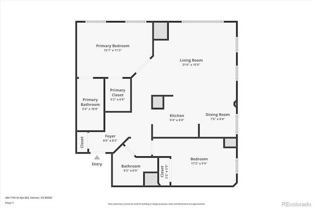 444 17th St Unit 603, Denver, CO 80202 - plan