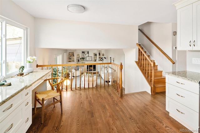 interior space with wood finished floors