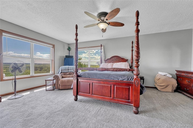 21494 Way Of Peace, Deer Trail, CO 80105 - carpeted bedroom with a textured ceiling and ceiling fan