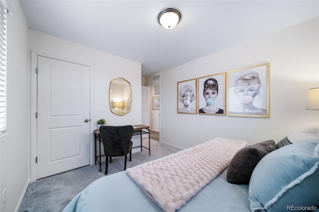 view of carpeted bedroom