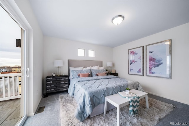 view of carpeted bedroom