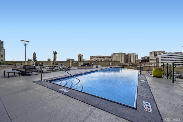 2001 Lincoln St Unit 2213, Denver, CO 80202 - community pool featuring a patio area and a view of city