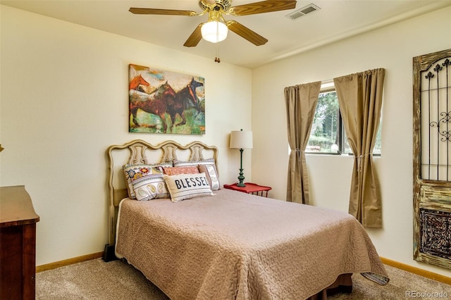 142 Summit Way, Bailey, CO 80421 - carpeted bedroom with baseboards and a ceiling fan