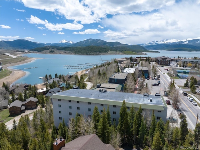 370 E Ln Bonte St Unit 502, Dillon, CO 80435 - drone / aerial view of a water and mountain view
