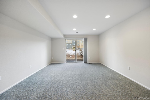 view of carpeted empty room