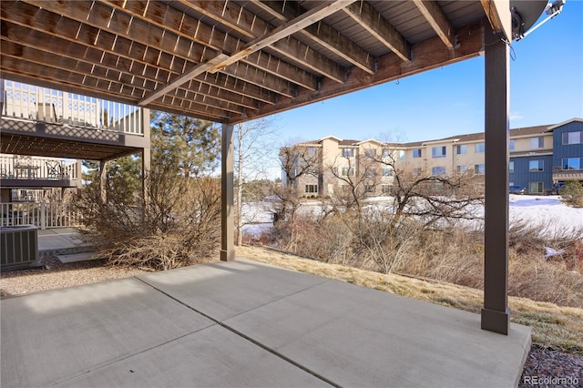 view of patio with central AC