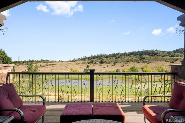 balcony with a rural view