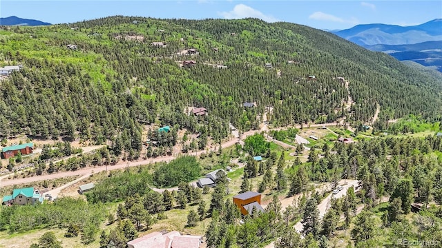 aerial view featuring a mountain view