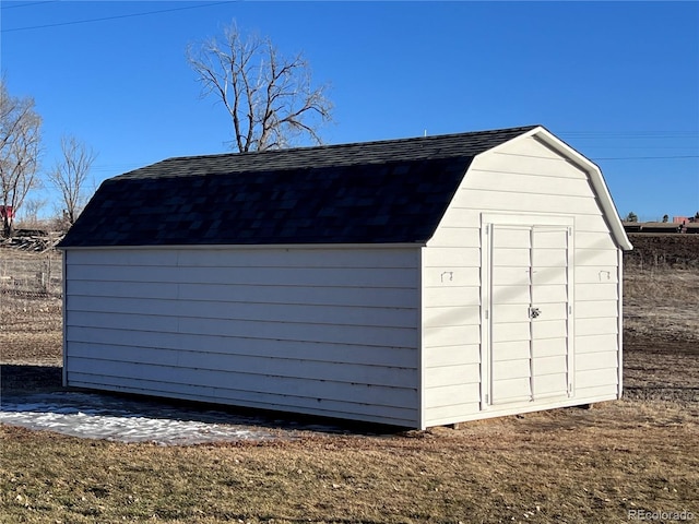 view of shed