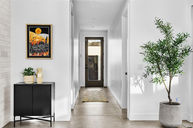 hallway with baseboards