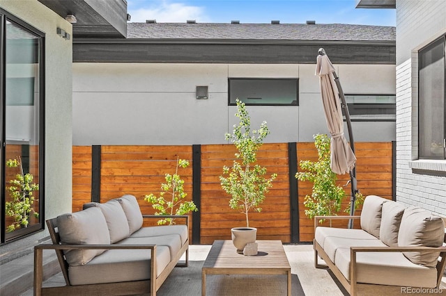 view of patio with outdoor lounge area