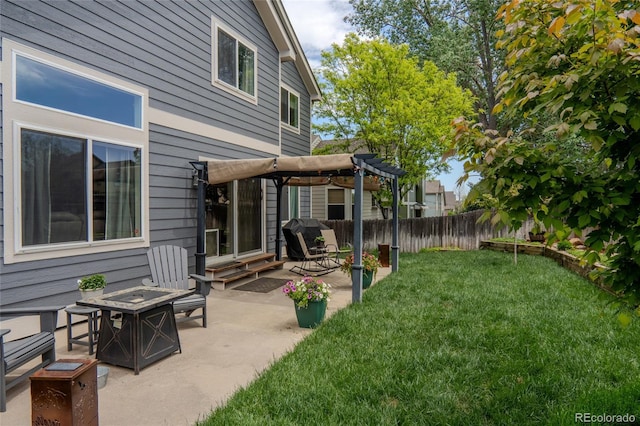 17018 Carr Ave, Parker, CO 80134 - view of yard with a patio area and a pergola