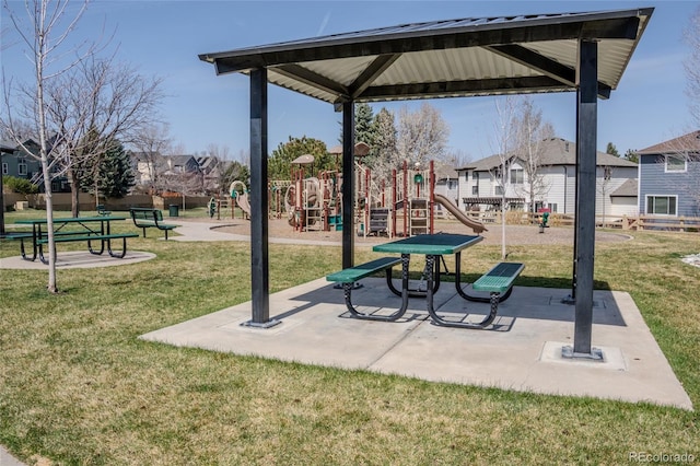 17018 Carr Ave, Parker, CO 80134 - view of community featuring a lawn and a gazebo