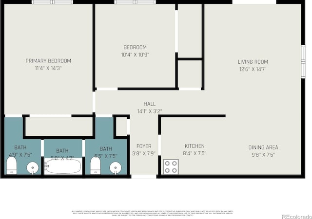 309 E Highline Cir Unit 104, Centennial, CO 80122 - view of floor plan / room layout