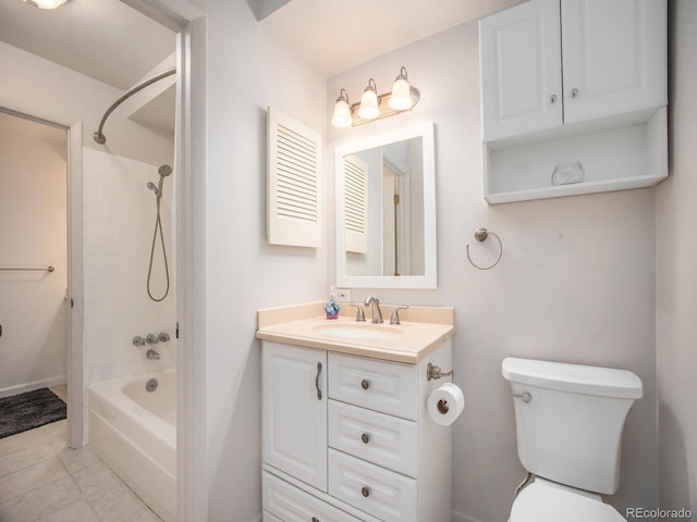 309 E Highline Cir Unit 104, Centennial, CO 80122 - bathroom with vanity, bathing tub / shower combination, and tile patterned flooring