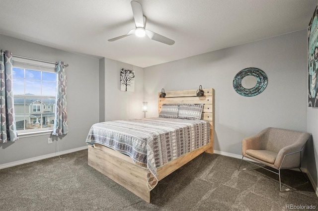 3677 Reindeer Cir, Colorado Springs, CO 80922 - bedroom featuring carpet flooring, ceiling fan, and baseboards