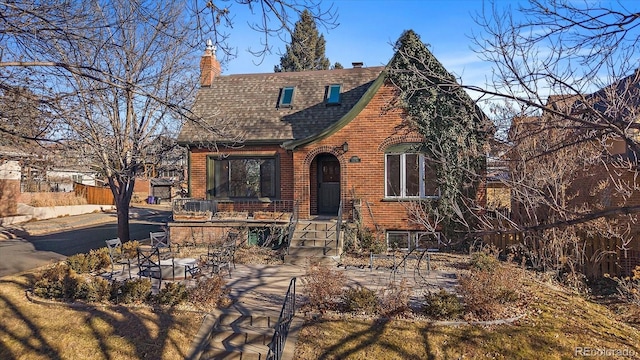 view of tudor home