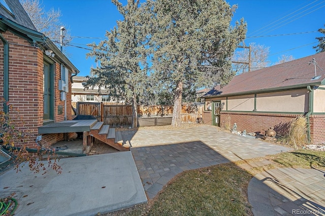 view of yard with a patio area