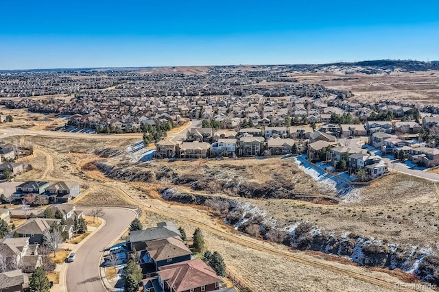 drone / aerial view featuring a residential view