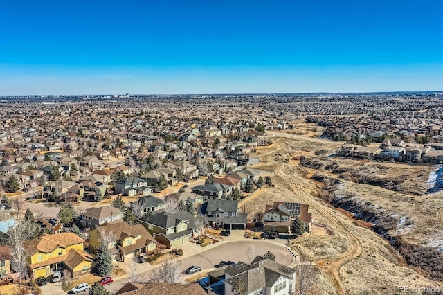 aerial view featuring a residential view