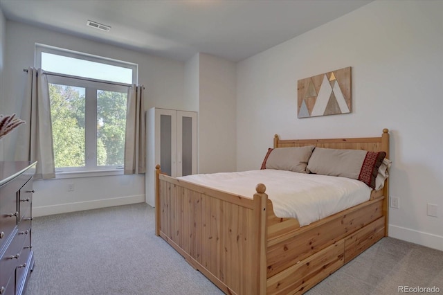 view of carpeted bedroom