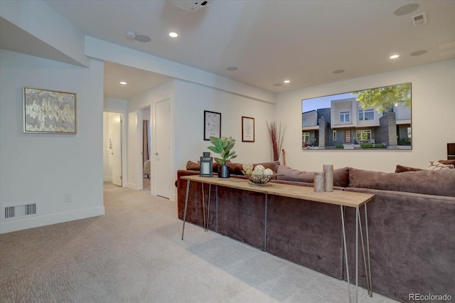 view of carpeted living room