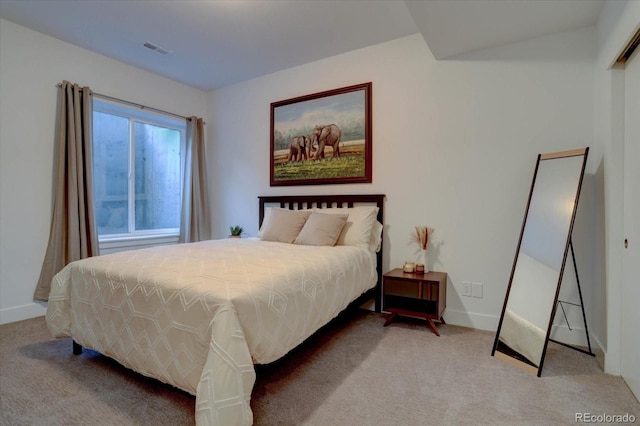 bedroom featuring carpet flooring