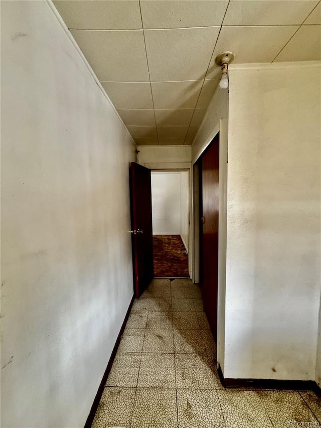 corridor with baseboards