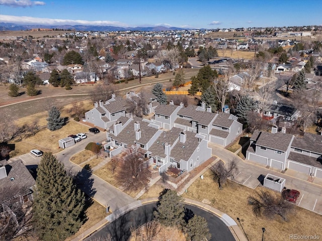 drone / aerial view with a residential view