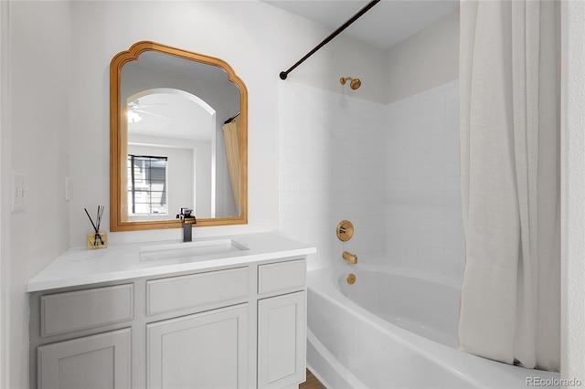 1409 Carlyle Park Cir, Highlands Ranch, CO 80129 - bathroom featuring shower / tub combo and vanity
