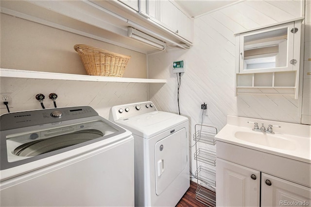 3756 S Mission Pkwy, Aurora, CO 80013 - laundry area with washing machine and dryer and cabinet space