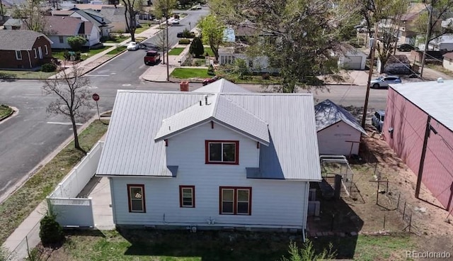 bird's eye view with a residential view