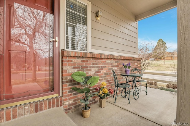 view of patio / terrace with a porch