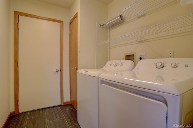 laundry area featuring washing machine and dryer