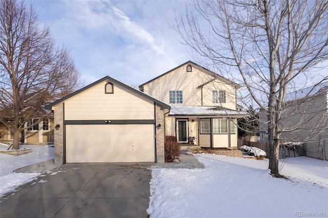 front facade featuring a garage