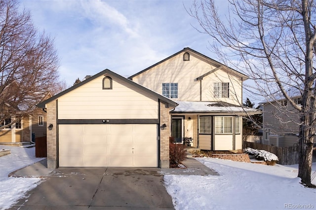 view of front of house featuring a garage