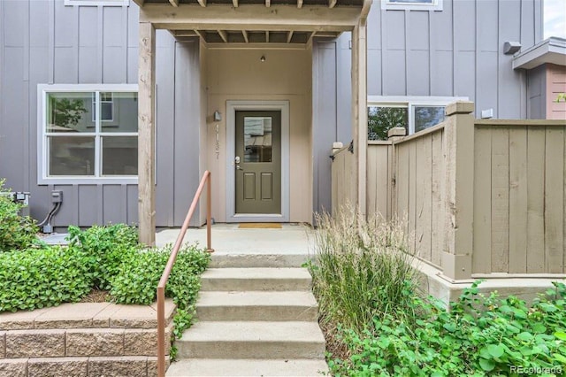 view of doorway to property